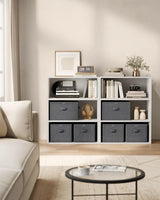 Aufbewahrungsbox faltbar mit Griffen schiefergrau von Songmics