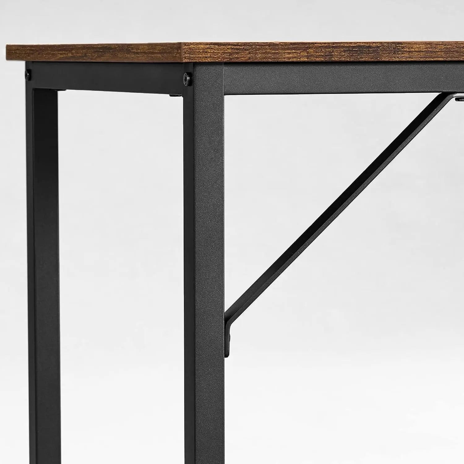 Computertisch 100x50cm vintagebraun Holzoptik Metall von Songmics