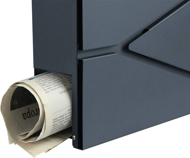 Briefkasten abschliessbar mit Zeitungsfach anthrazit von Songmics