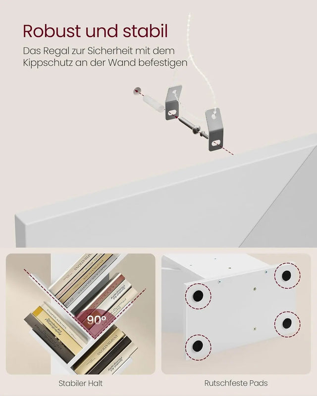 Bücherregal Baumform 9 Ebenen Wolkenweiss von Songmics