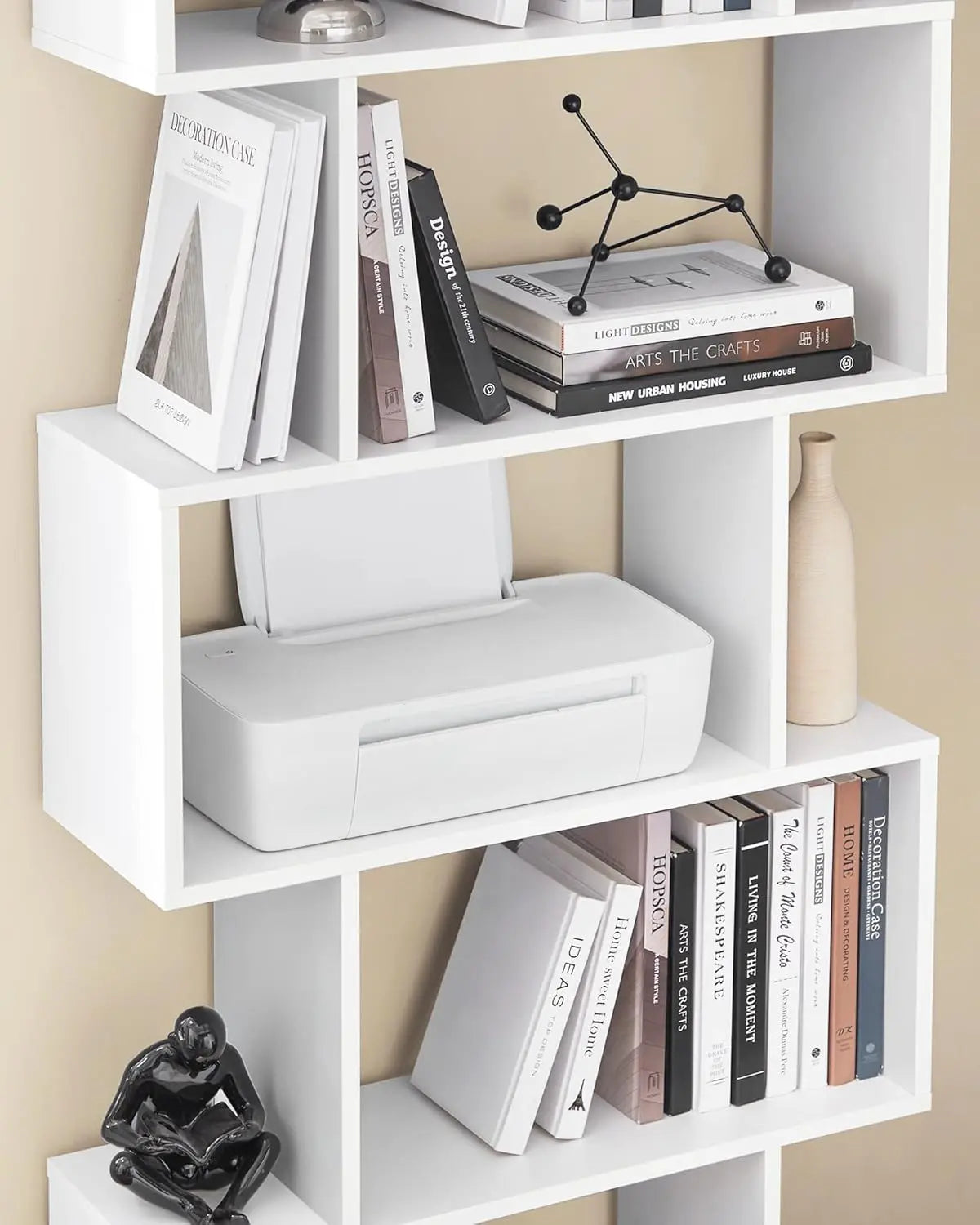 Bücherregal freistehend modern weiss von Songmics