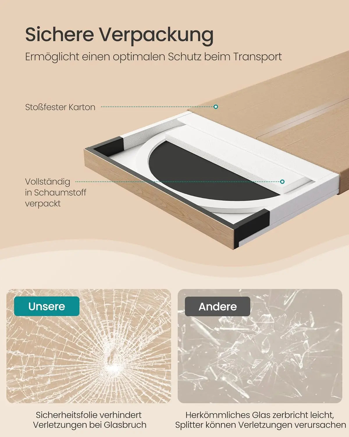 Standspiegel 160cm Wellendesign Weiss MDF von Songmics