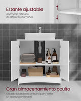 Waschbeckenunterschrank Badschrank mit Türen Weiss von Songmics