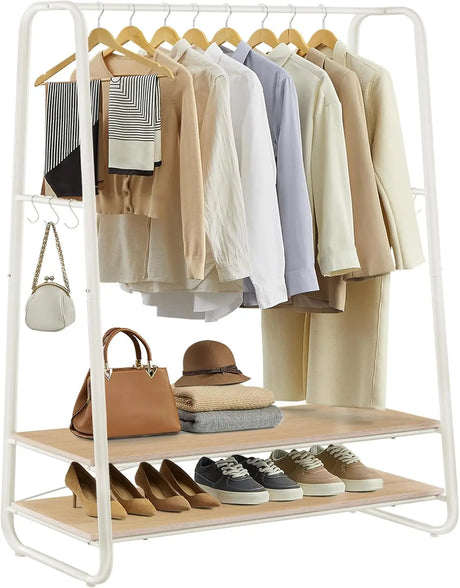 Kleiderständer mit Ablagen und Haken Eichenfarben von Songmics