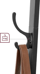 Garderobenständer mit Ablagen Vintagebraun-Schwarz von Songmics