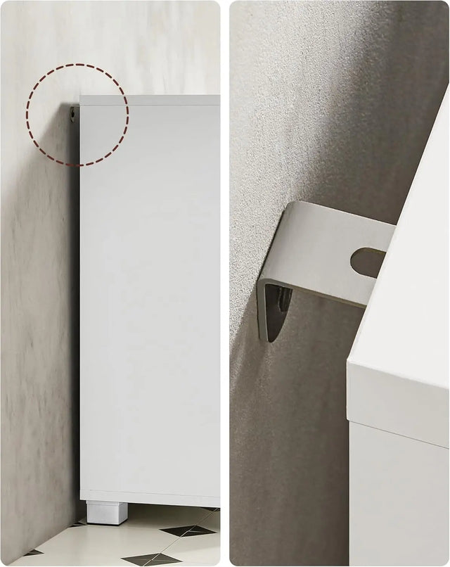 Waschbeckenunterschrank mit Schubladen wolkenweiss von Songmics