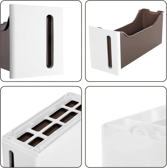 Nischenregal Rollwagen Schubladen Badregal Weiss-Braun von Songmics