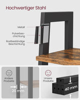 Regal Leiterregal Industrie-Design vintagebraun-schwarz von Songmics