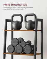 Regal Leiterregal Industrie-Design vintagebraun-schwarz von Songmics