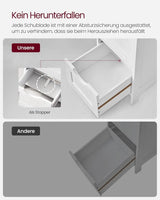 Badezimmerschrank mit Schubladen modern weiss von Songmics