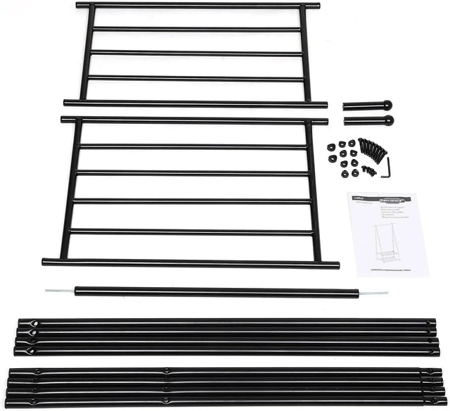 Kleiderständer mit Ablagen Metallgestell Schwarz von Songmics