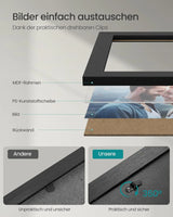 Bilderrahmen Set für Fotos, Schwarz von Songmics