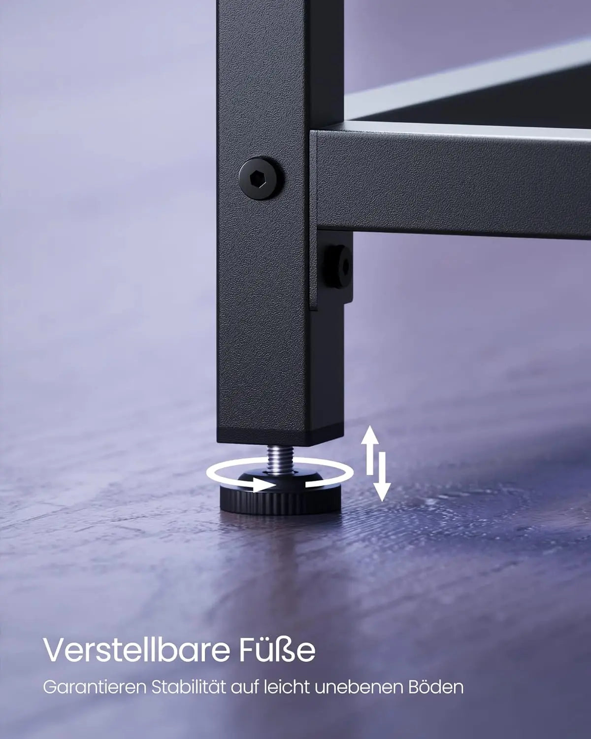Computertisch 120x60cm Ebony Schwarz Holz von Songmics