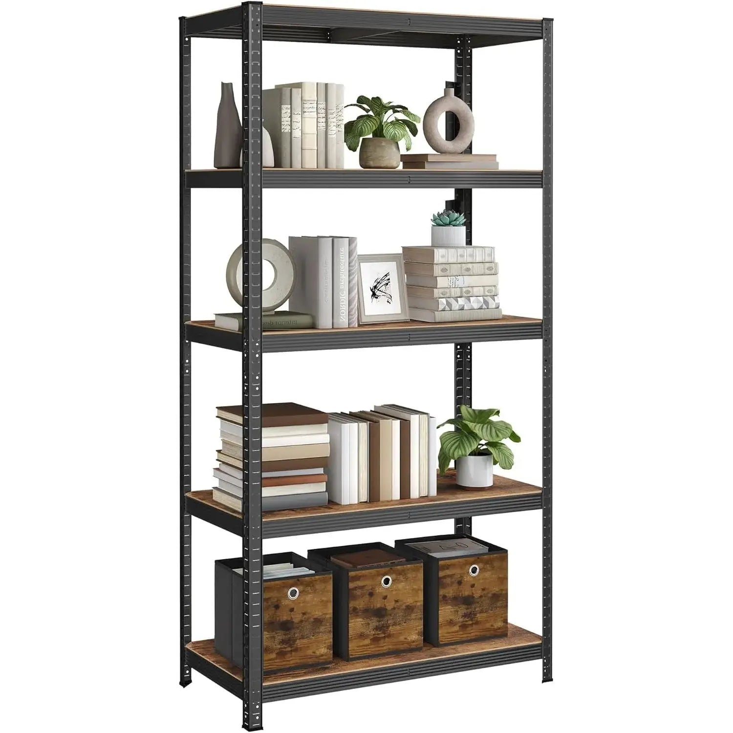 Regal Industrie Design Verstellbar Vintagebraun Schwarz von Songmics