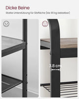 Garderobenständer mit Schuhbank Industrie-Design Greige von Songmics