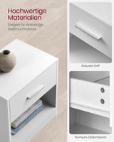 Nachttisch mit Schublade klassikweiss von Songmics