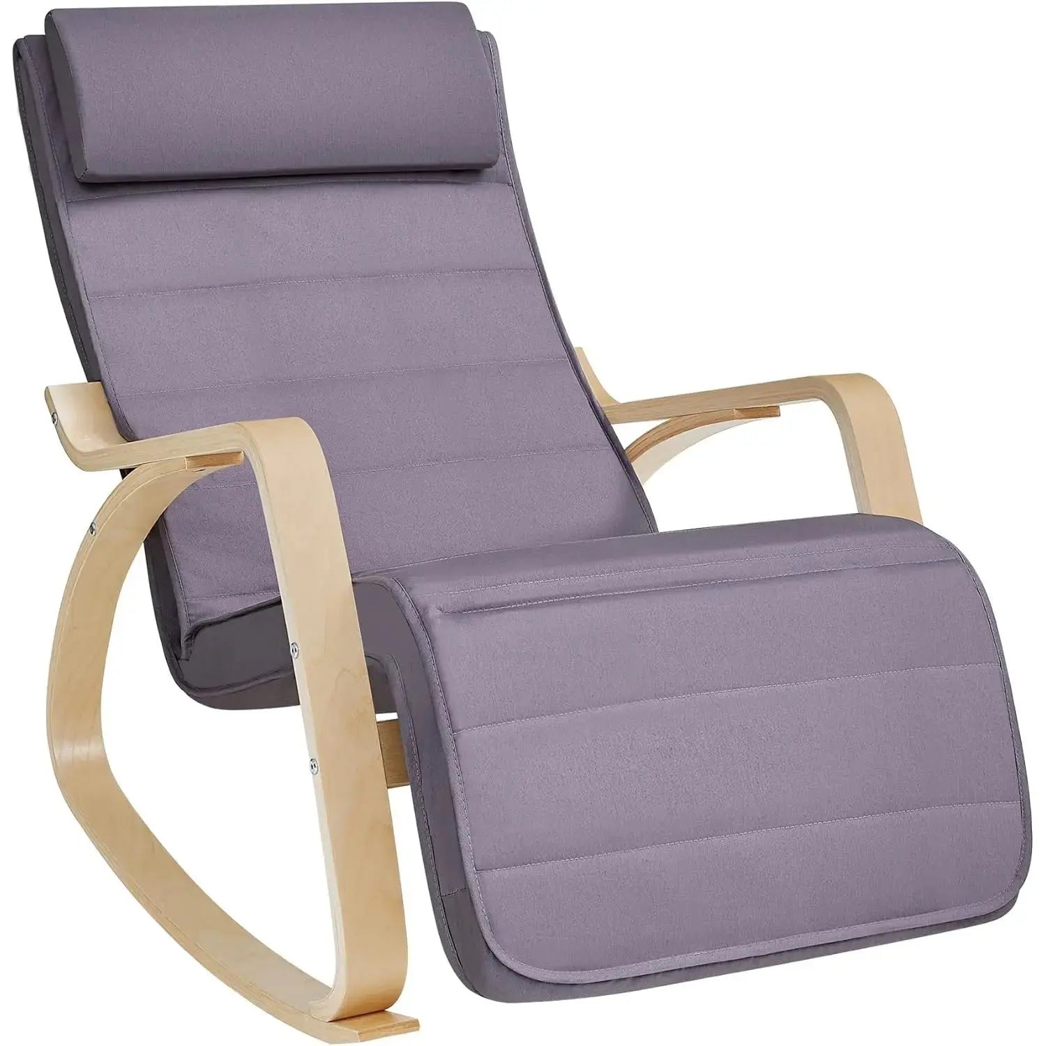 Schaukelstuhl Birkenholz verstellbar hellgrau naturfarben von guteszeug.ch