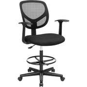 Bürostuhl Verstellbar Drehstuhl Belastbar Schwarz von Songmics