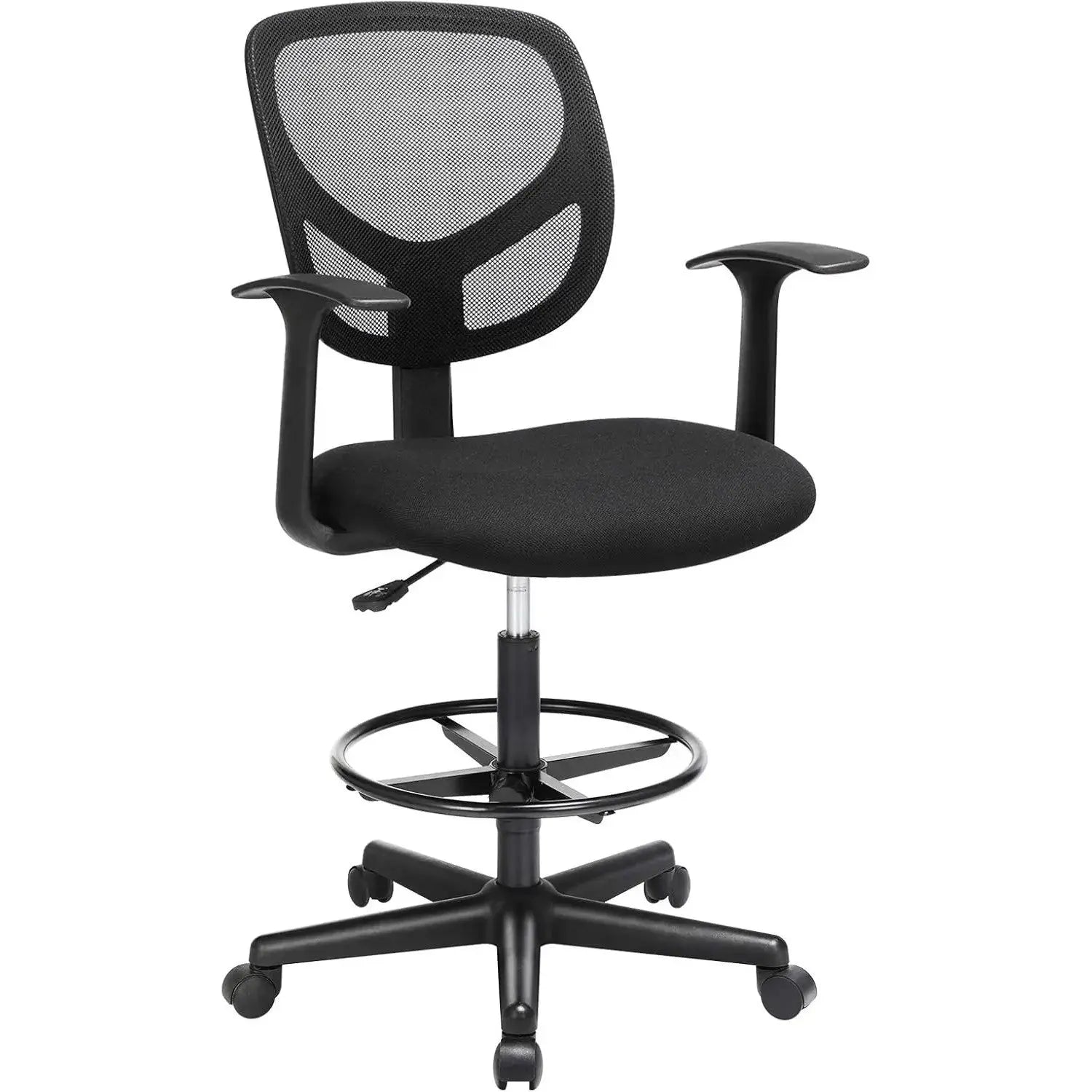 Bürostuhl Verstellbar Drehstuhl Belastbar Schwarz von Songmics