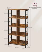 Regal mit 4 Ebenen vintagebraun von Songmics