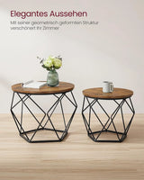 Couchtisch Set Vintage abnehmbar Vintagebraun von Songmics