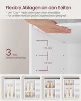 Schuhbank Stauraum Sitzfläche Verstellbar Weiss Grau von Songmics