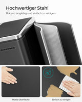 Mülleimer Küche Mülltrennsystem Softclose Tintenschwarz von Songmics