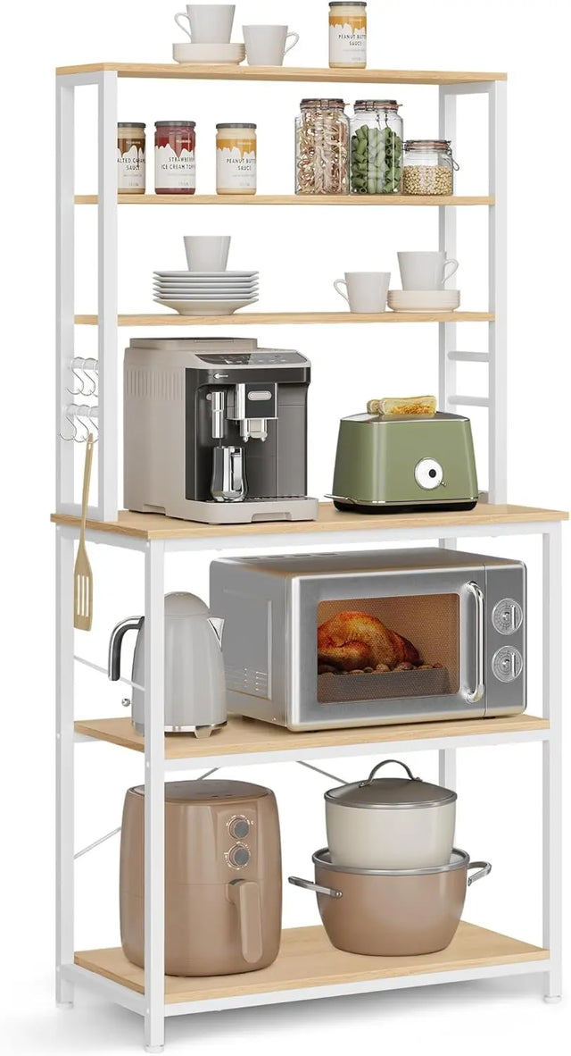 Küchenregal mit 6 Ablagen Goldeichenfarben von guteszeug.ch