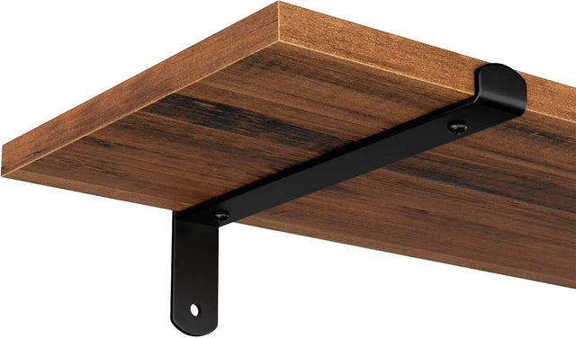 Wandregale Retro-Stil schwimmend Braun Schwarz von Songmics