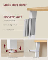 Eckregal Industrial-Design mit Stahlrahmen Natureichenfarben von Songmics