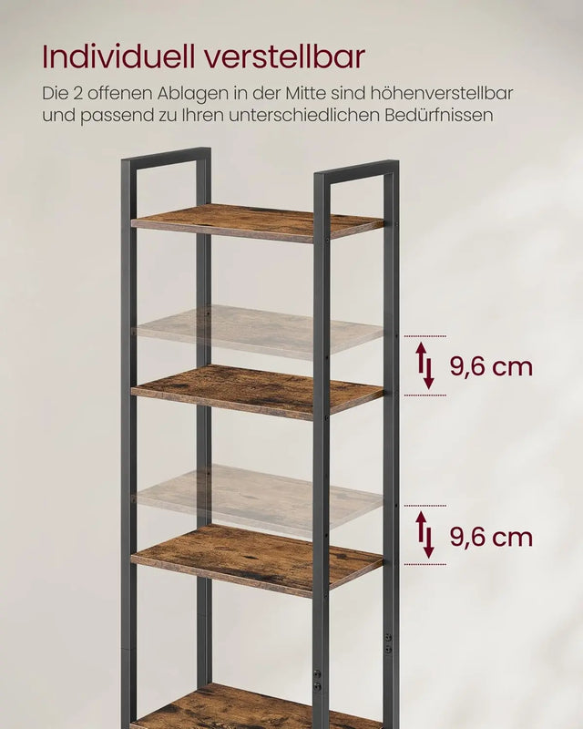 Bücherregal mit Türen, vintagebraun-tintenschwarz von guteszeug.ch
