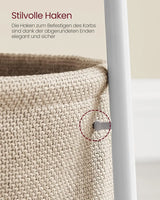 Beistelltisch mit Stauraum, modern, Mattweiss-Kamelbraun von Songmics