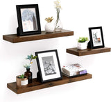 Wandregal rustikal Braun 20x80 cm von Songmics