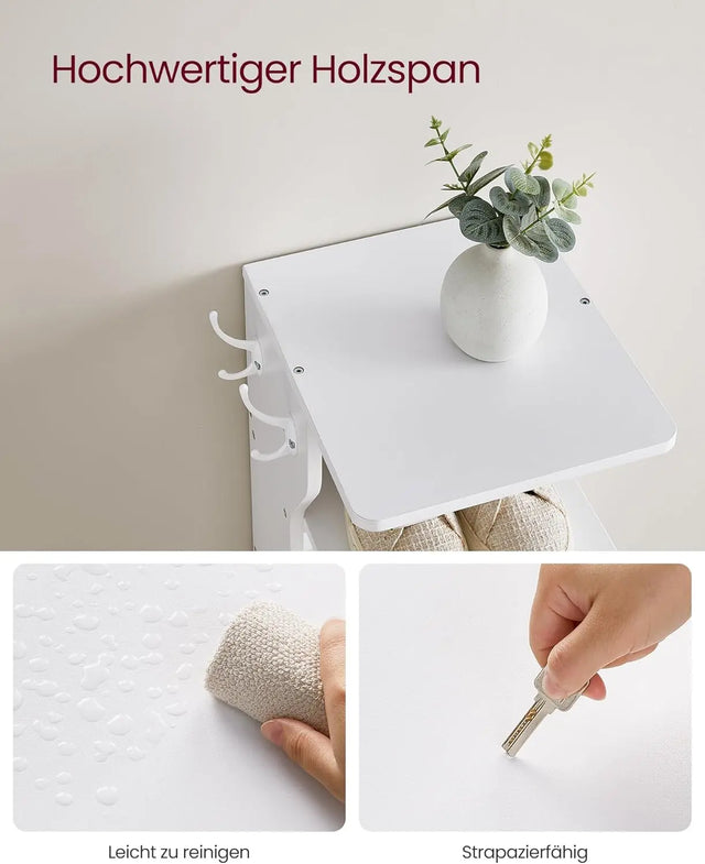 Schuhregal schmal mit 7 Ebenen weiss von Songmics