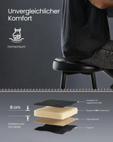 Barhocker 2er Set Kunstleder tintenschwarz von Songmics