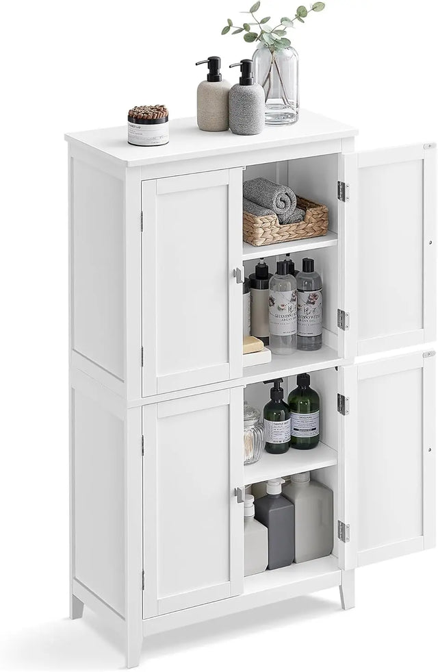 Badezimmerschrank mit verstellbaren Ablagen klassikweiss von Songmics