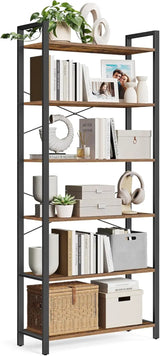 Bücherregal Industrie-Design freistehend vintagebraun-schwarz von Songmics