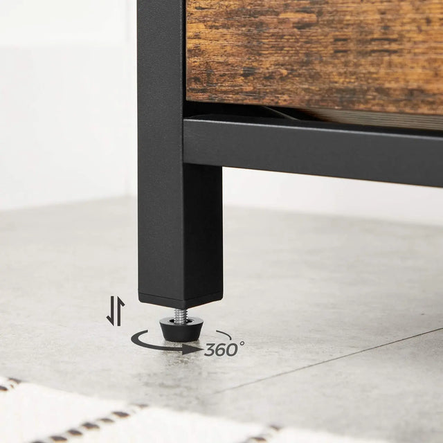 Schuhbank Industrie-Design mit Klappe vintagebraun von Songmics