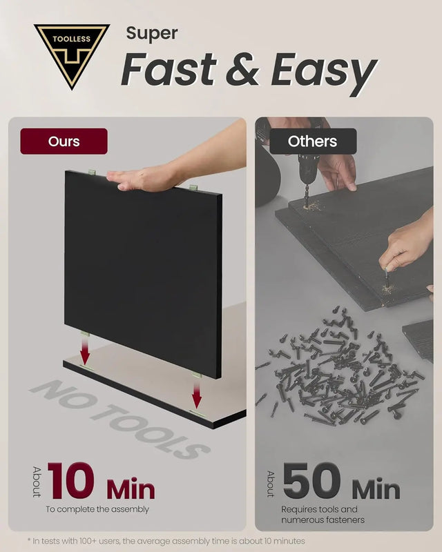 Nachttisch mit 3 Schubladen tintenschwarz von Songmics