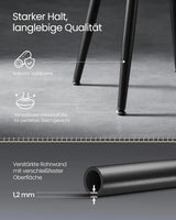 Barhocker Set Kunstleder Mid-Century Schwarz von Songmics