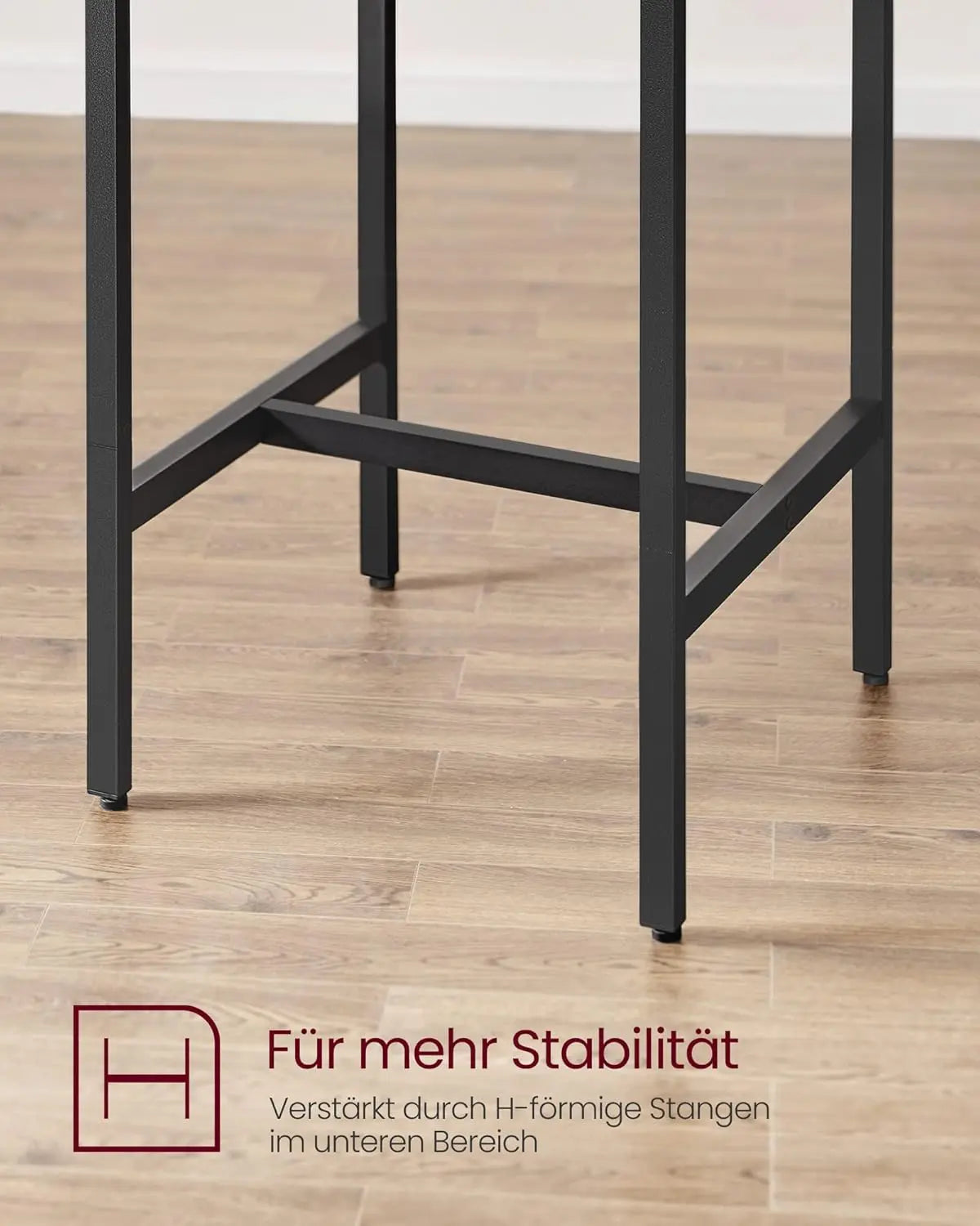Bartisch-Set mit Barhockern, vintagebraun-tintenschwarz von Songmics