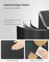 Mülleimer Mülltrennsystem 60L Softclose Schwarz von Songmics