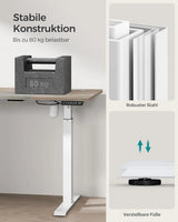 Schreibtisch elektrisch höhenverstellbar mit Memory Weiss von Songmics
