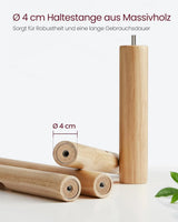 Garderobenständer Massivholz Baumform Naturbeige von Songmics