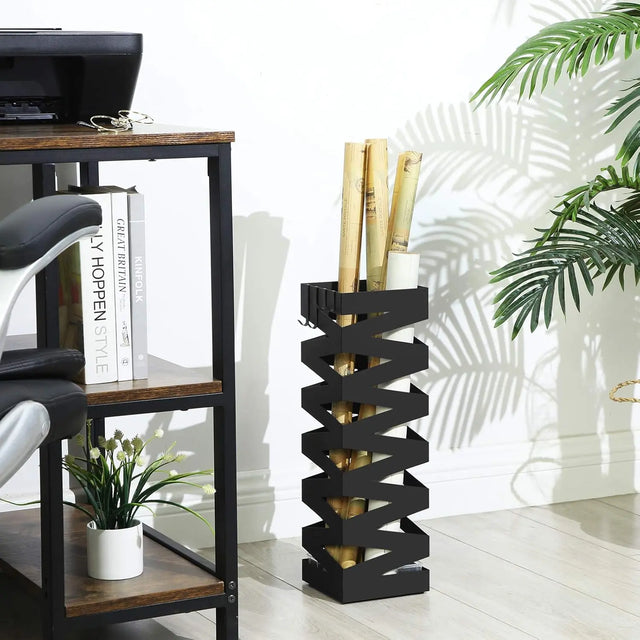 Regenschirmständer Metall quadratisch schwarz von Songmics