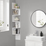 Eckregal Wandregal 5 Ebenen Wolkenweiss von Songmics