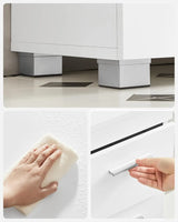 Waschbeckenunterschrank mit Schubladen wolkenweiss von Songmics