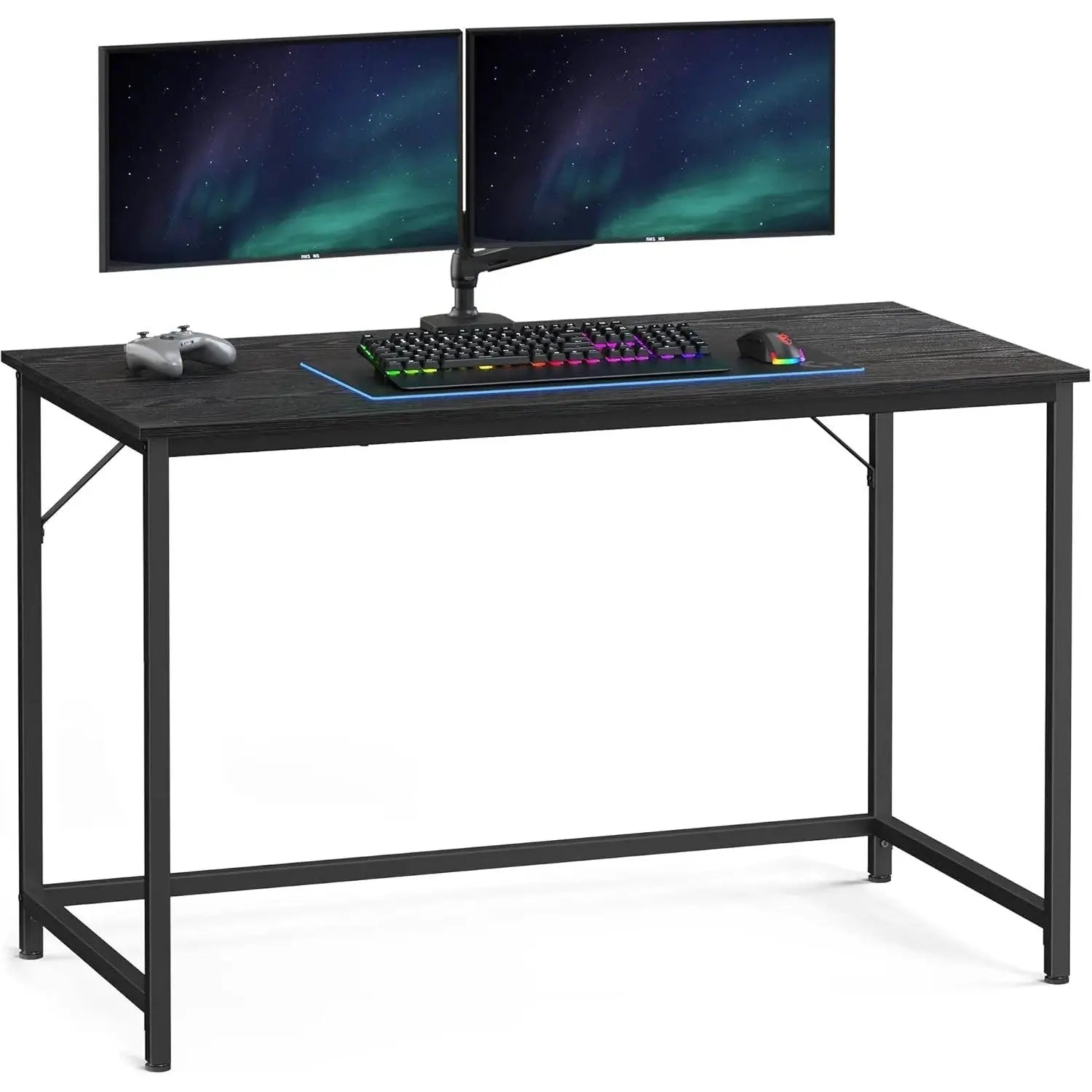 Computertisch 120x60cm Ebony Schwarz Holz von Songmics