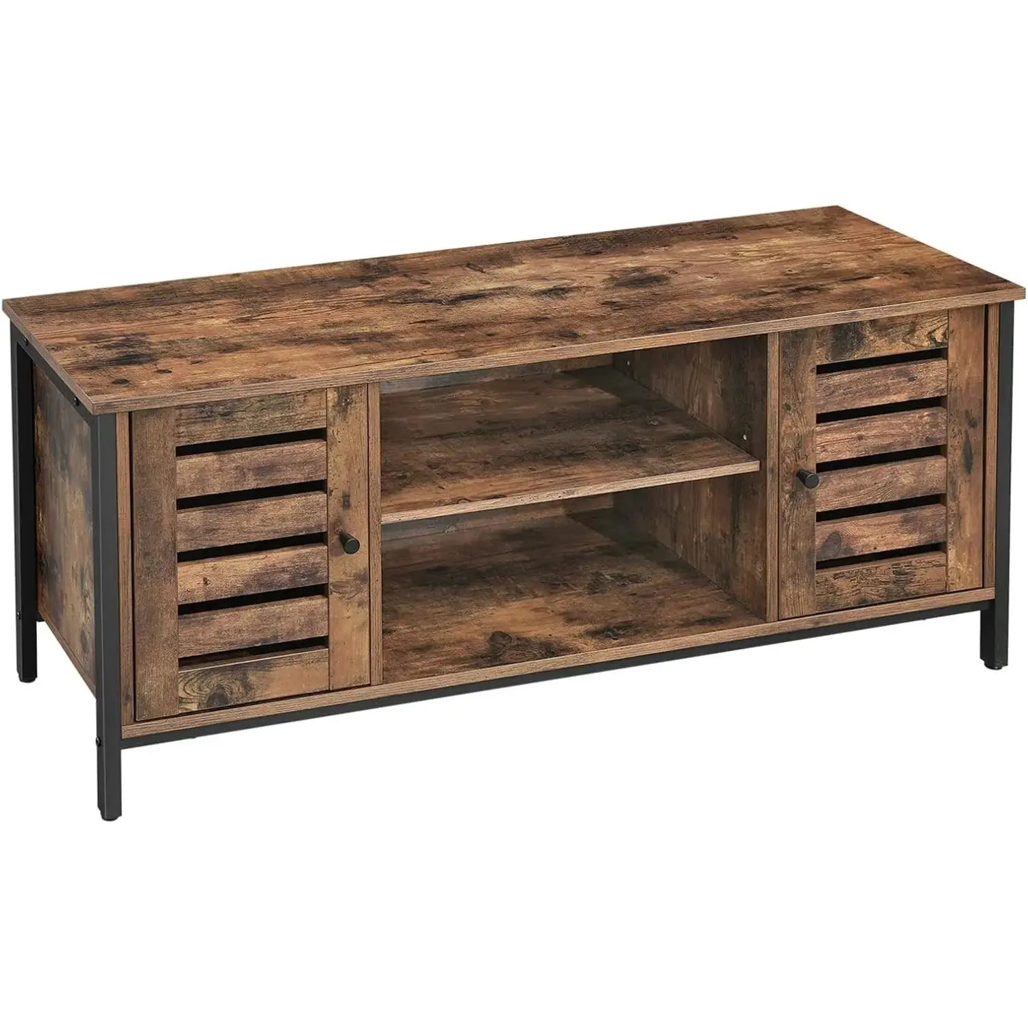 TV Schrank Industrie Design Vintagebraun Schwarz von Songmics