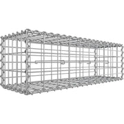 Gabionenkorb verzinkt 100x30x30cm silber Metall von Songmics